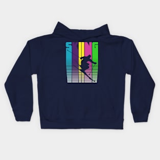 90’s Skiing Design Kids Hoodie